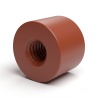 Distanciador redondo roscado hembra/hembra plástico poliamida PA6.6 reforzada con fibra de vidrio marrón M3 - Ø7 mm