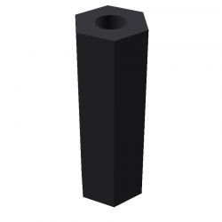 Entretoise hexagonale filetée femelle/femelle plastique polyamide renforcé M3 - 5,5 mm sur plats