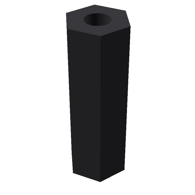 Entretoise hexagonale filetée femelle/femelle plastique polyamide renforcé M3 - 5,5 mm sur plats