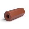 Distanciador hexagonal roscado hembra/hembra plástico poliamida PA6.6 reforzada con fibra de vidrio marrón M3 - 6 mm entre caras
