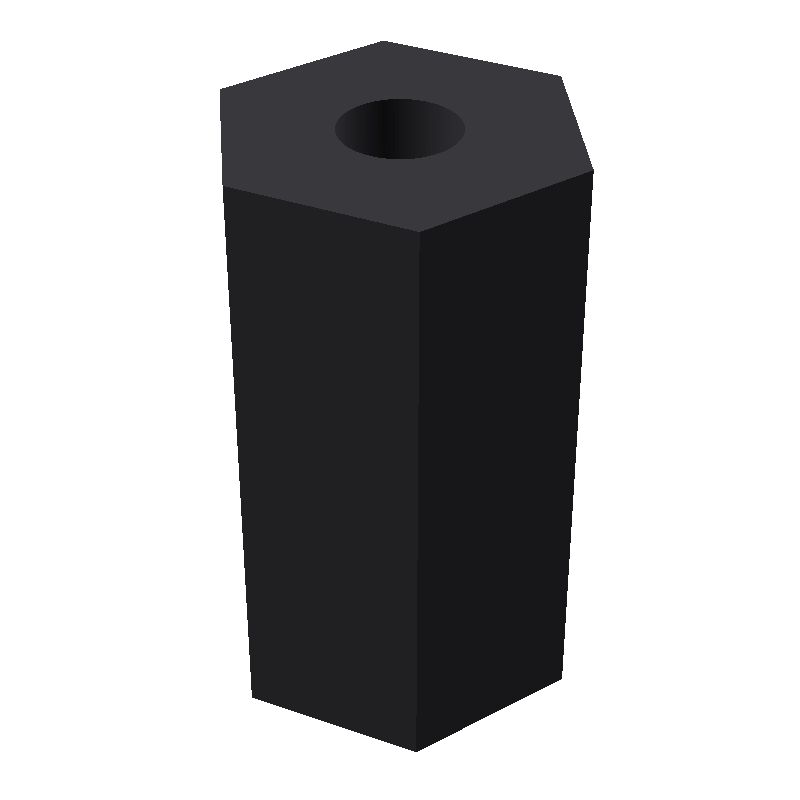 Entretoise hexagonale filetée femelle/femelle plastique polyamide renforcé M3 - 7 mm sur plats