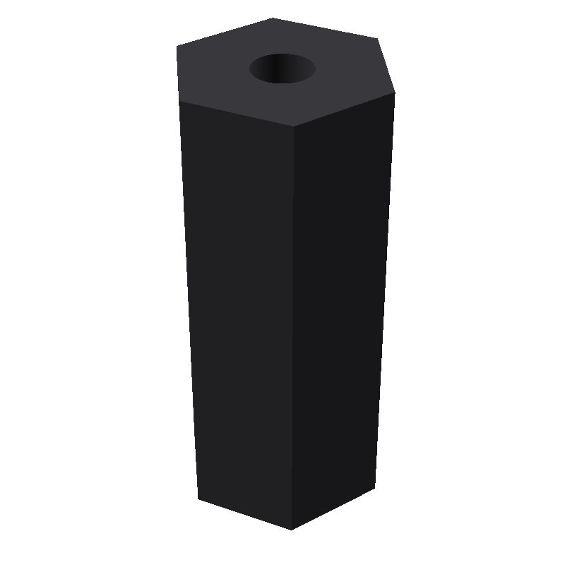 Entretoise hexagonale filetée femelle/femelle plastique polyamide renforcé M3 - 8 mm sur plats