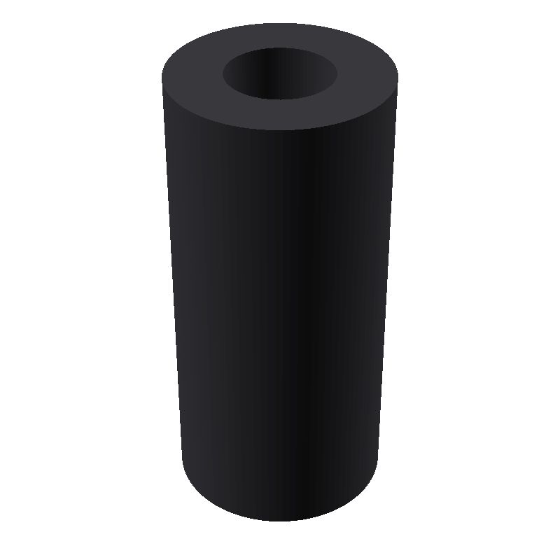 Entretoise ronde filetée femelle/femelle plastique polyamide renforcé M4 - Ø7 mm