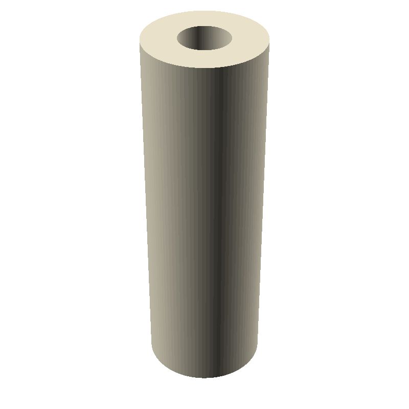 Entretoise ronde filetée femelle/femelle plastique polyacétal POM naturel M4 - Ø8 mm