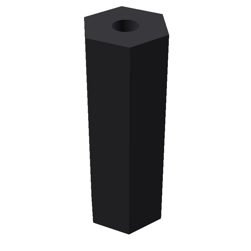 Entretoise hexagonale filetée femelle/femelle plastique polyamide renforcé M4 - 10 mm sur plats