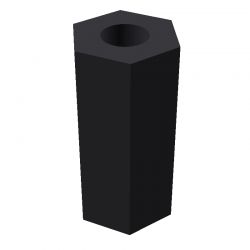 Entretoise hexagonale filetée femelle/femelle plastique polyamide renforcé M4 - 7 mm sur plats