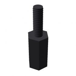 Entretoise hexagonale filetée mâle/femelle plastique polyamide PA6.6 M3 - 5 mm sur plats