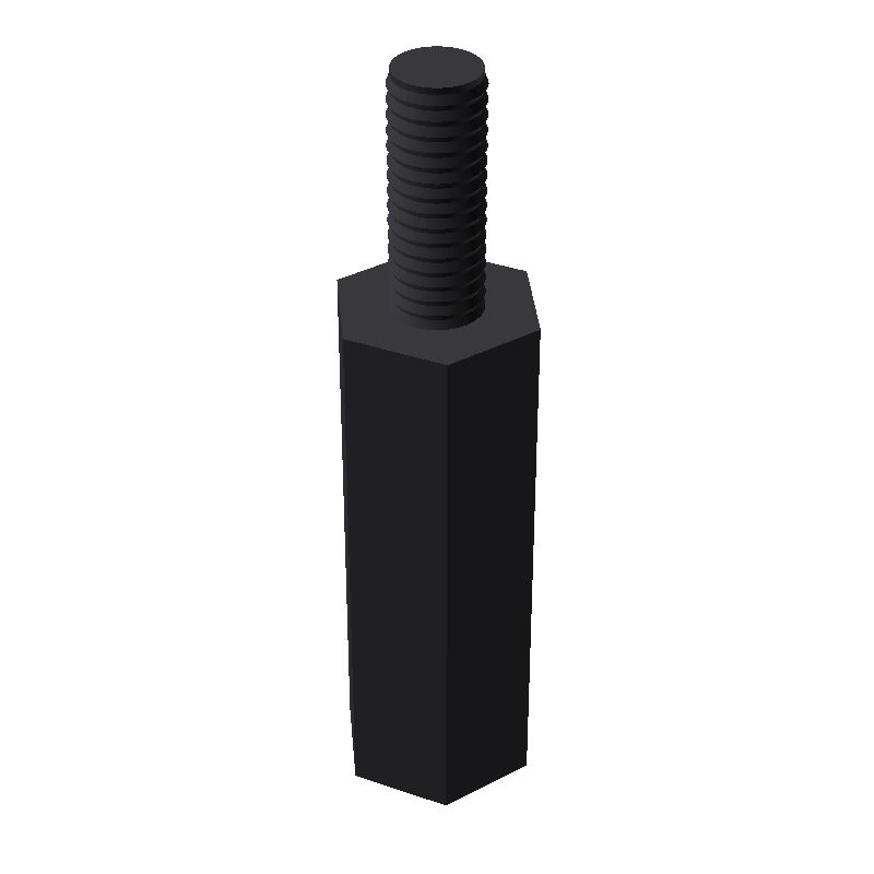 Entretoise hexagonale filetée mâle/femelle plastique polyamide PA6.6 M3 - 6 mm sur plats