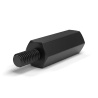 Distanciador hexagonal roscado macho/hembra plástico poliamida PA6.6 UL94-HB M4 - 8 mm entre caras