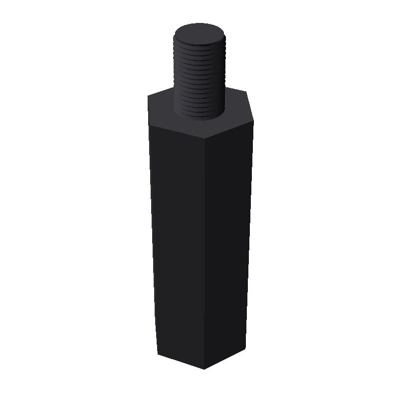 Entretoise hexagonale filetée mâle/femelle plastique polyamide PA6.6 M5 - 10 mm sur plats
