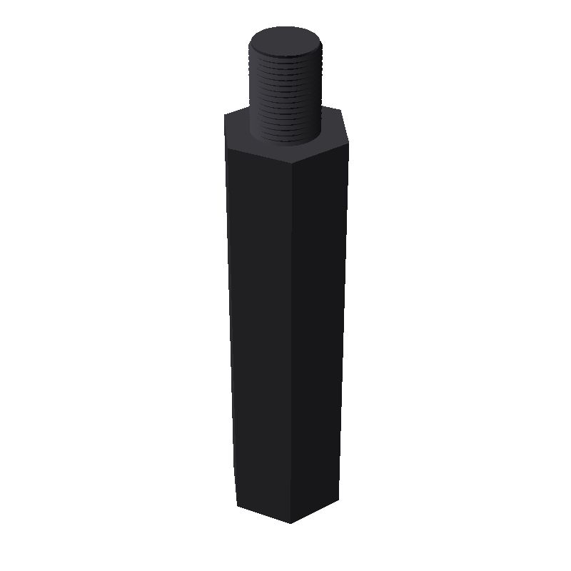Entretoise hexagonale filetée mâle/femelle plastique polyamide PA6.6 M6 - 10 mm sur plats