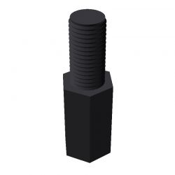 Entretoise hexagonale filetée mâle/femelle plastique polyamide PA6.6 UNC4-40 - 5,5 mm sur plats