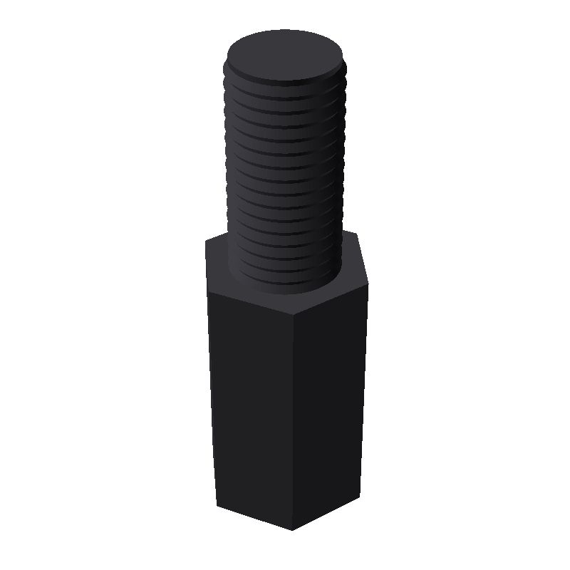 Entretoise hexagonale filetée mâle/femelle plastique polyamide PA6.6 UNC4-40 - 5,5 mm sur plats