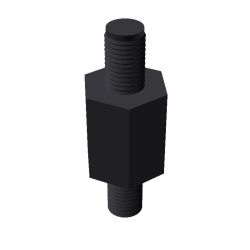 Entretoise hexagonale filetée mâle/mâle plastique polyamide PA6.6 M3 - 8 mm sur plats