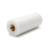 Distanciador aislante redondo roscado hembra/hembra de plástico PA6.6 con inserto de latón M2,5 - Ø6,5 mm