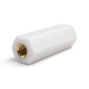 Distanciador aislante hexagonal roscado hembra/hembra de plástico PA6.6 con inserto de latón M3 - 6 mm entre caras