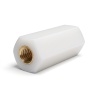 Distanciador aislante hexagonal roscado hembra/hembra de plástico PA6.6 con inserto de latón M4 - 8,4 mm entre caras