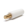 Distanciador aislante redondo roscado macho/hembra de plástico PA6.6 con inserto de latón M6 - Ø12,7 mm