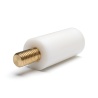 Distanciador aislante redondo roscado macho/hembra de plástico PA6.6 con inserto de latón M8 - Ø19 mm
