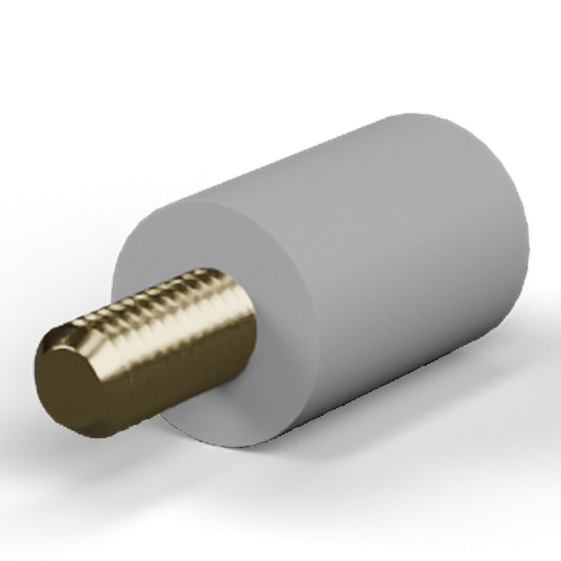 Entretoise isolante ronde filetée mâle/femelle plastique PA6.6 insert laiton M3 - Ø6,5 mm