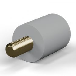 Entretoise isolante ronde filetée mâle/femelle plastique PA6.6 insert laiton M3 - Ø8 mm