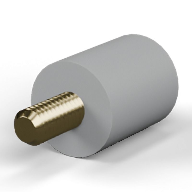 Entretoise isolante ronde filetée mâle/femelle plastique PA6.6 insert laiton M3 - Ø8 mm