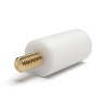 Distanciador aislante redondo roscado macho/hembra de plástico PA6.6 con inserto de latón M3 - Ø8 mm