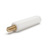 Distanciador aislante hexagonal roscado macho/hembra de plástico PA6.6 UL94-HB con inserto de latón M3 - 6 mm entre caras