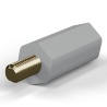 Distanciador aislante hexagonal roscado macho/hembra de plástico PA6.6 con inserto de latón M3 - 6,4 mm entre caras