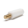 Distanciador aislante hexagonal roscado macho/hembra de plástico PA6.6 con inserto de latón UL94-V2 M4 - 8 mm entre caras