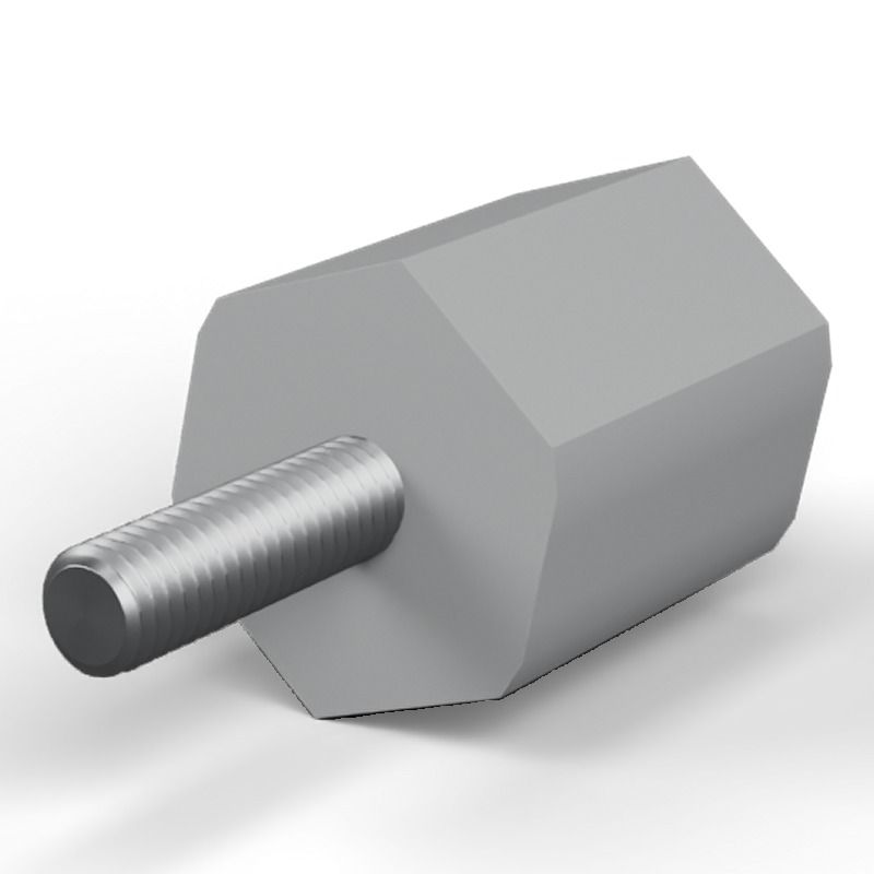 Entretoise isolante hexagonale filetée mâle/femelle plastique polyester insert acier M6 - 21 mm sur plats