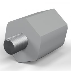 Entretoise isolante hexagonale filetée mâle/femelle plastique polyester insert acier M8 - 21 mm sur plats