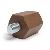 Distanciador aislante hexagonal roscado macho/hembra de plástico poliéster con inserto de acero M8 - 21 mm entre caras