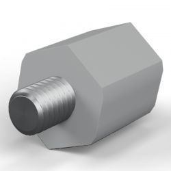 Entretoise isolante hexagonale filetée mâle/femelle plastique polystyrène insert acier M6 - 13 mm sur plats