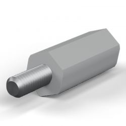 Entretoise isolante hexagonale filetée mâle/femelle plastique polystyrène insert acier M3 - 6 mm sur plats