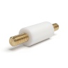 Distanciador aislante redondo roscado macho/macho de plástico PA6.6 con inserto de latón M6 - Ø12,7 mm