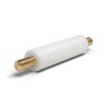 Distanciador aislante redondo roscado macho/macho de plástico PA6.6 con inserto de latón M3 - Ø6,5 mm