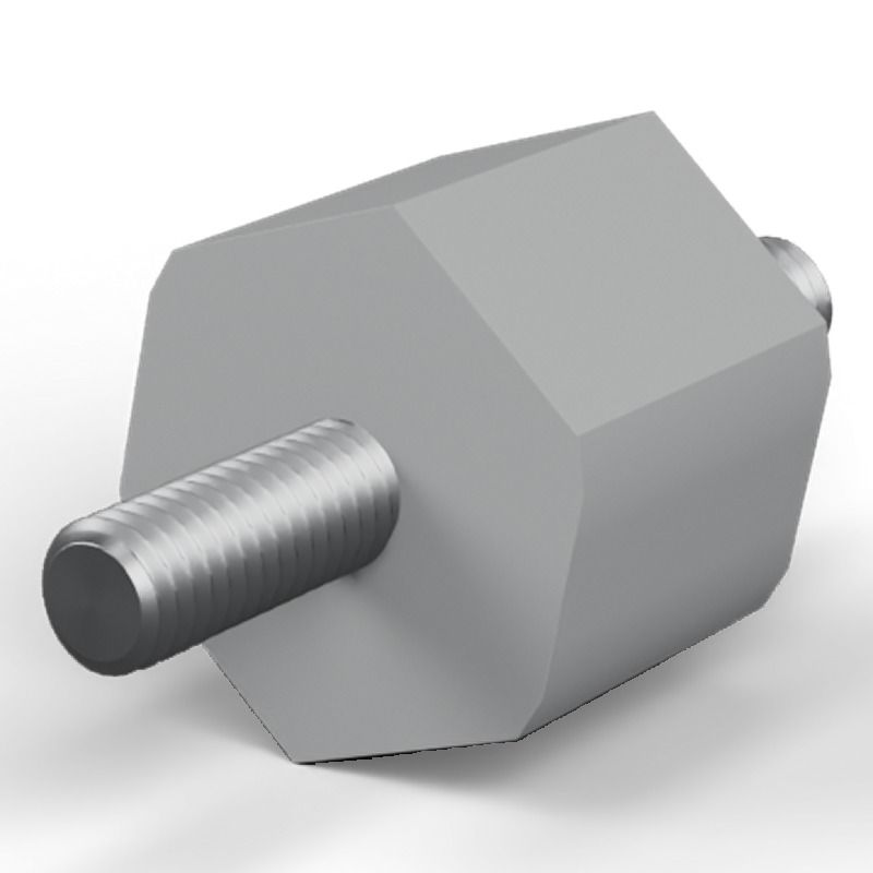 Entretoise isolante hexagonale filetée mâle/mâle plastique polyester insert acier M6 - 21 mm sur plats