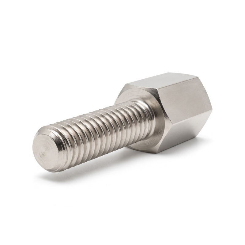 Distanciador hexagonal roscado macho/hembra latón niquelado con plomo UNC4-40 / M2,5 - 4 mm entrecaras