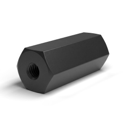 Distanciador hexagonal roscado hembra/hembra plástico poliamida PA6 reforzada con fibra de vidrio M4 / M3 - 8 mm entrecaras