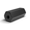Distanciador hexagonal roscado hembra/hembra plástico poliamida PA6 reforzada con fibra de vidrio M4 / M3 - 8 mm entrecaras