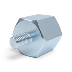 Distanciador hexagonal roscado macho/hembra acero cincado M8 / M4 - 13 mm entrecaras
