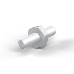 Distanciador hexagonal roscado macho/macho acero cincado azul M3 / M2,5 - 5 mm entrecaras