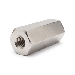 Distanciador hexagonal roscado hembra/hembra latón niquelado sin plomo M2,5 - 5 mm entrecaras