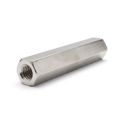 Distanciador hexagonal roscado hembra/hembra latón niquelado sin plomo M5 - 8 mm entrecaras