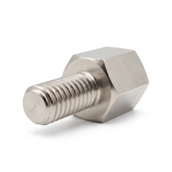 Distanciador hexagonal roscado macho/hembra latón niquelado sin plomo M4 - 7 mm entrecaras