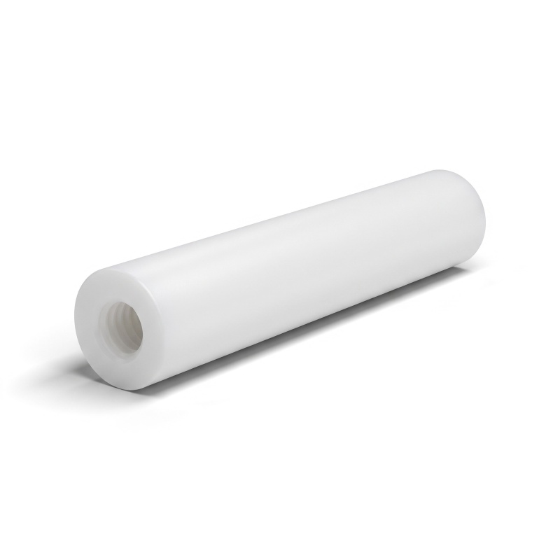 Distanciador redondo roscado hembra/hembra plástico poliacetal POM blanco UL94-HB M2,5 - Ø5 mm