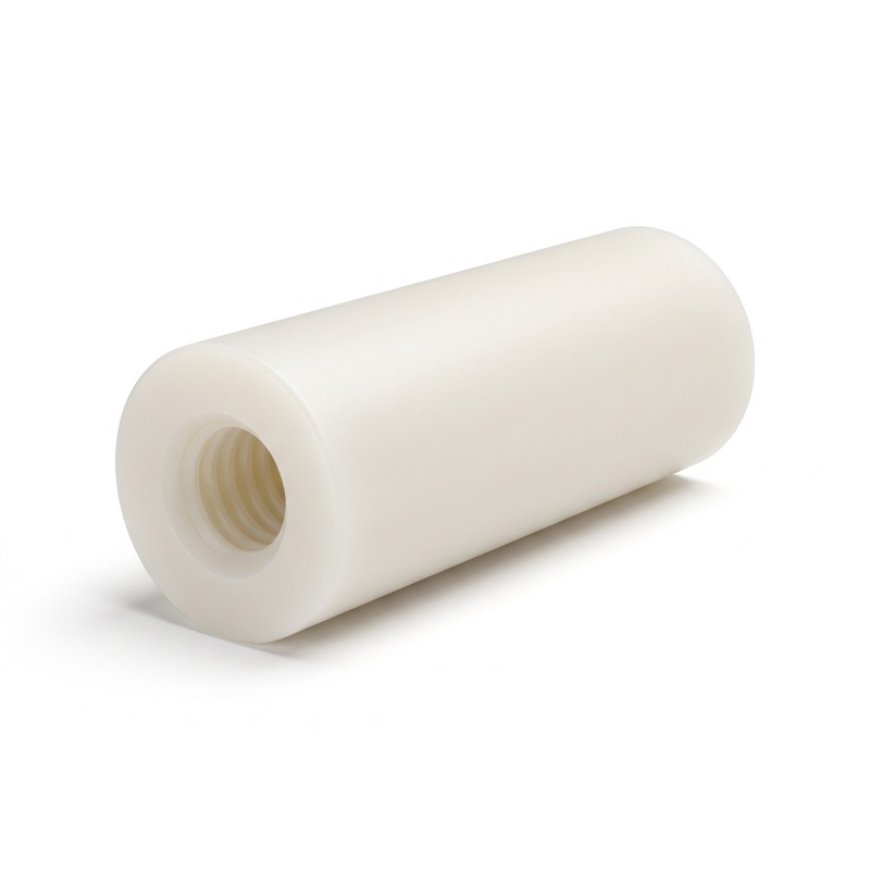 Distanciador redondo roscado hembra/hembra plástico poliamida PA6 reforzada con fibra de vidrio natural UL94-V2 M4 - Ø8 mm