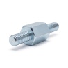 Distanciador hexagonal roscado macho/macho acero cincado azul M3 - 5,5 mm entrecaras, vástagos de 6 y 8 mm
