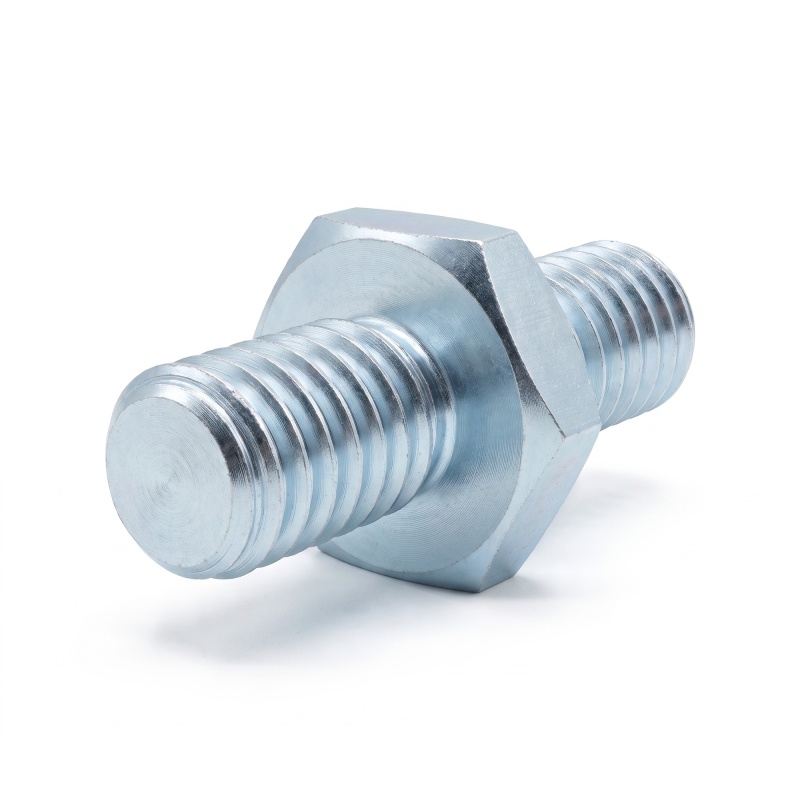 Distanciador hexagonal roscado macho/macho acero cincado azul M4 - 7 mm entrecaras, vástagos de 6 y 7 mm